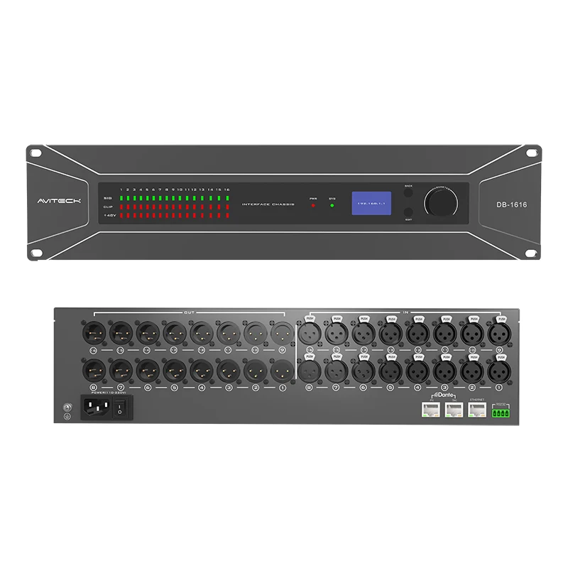 Dante 16 في 16 Out Out Network Audio Interface Box