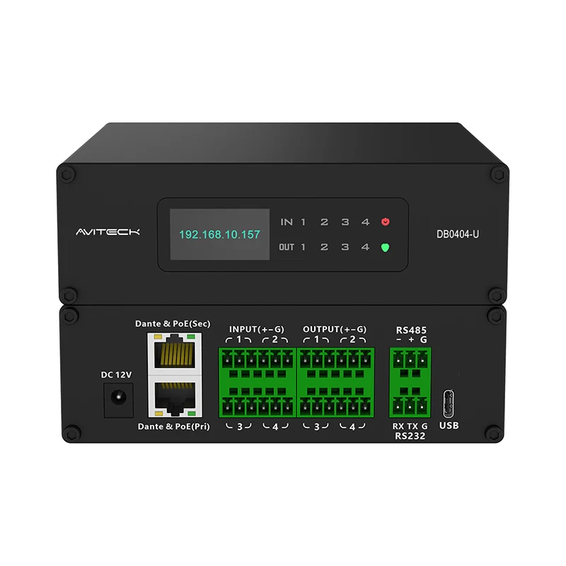 Dante 4 في 4 Out Out Network Audio Poxor